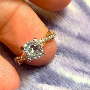 925 Sterling Silver 18k Gold Ring